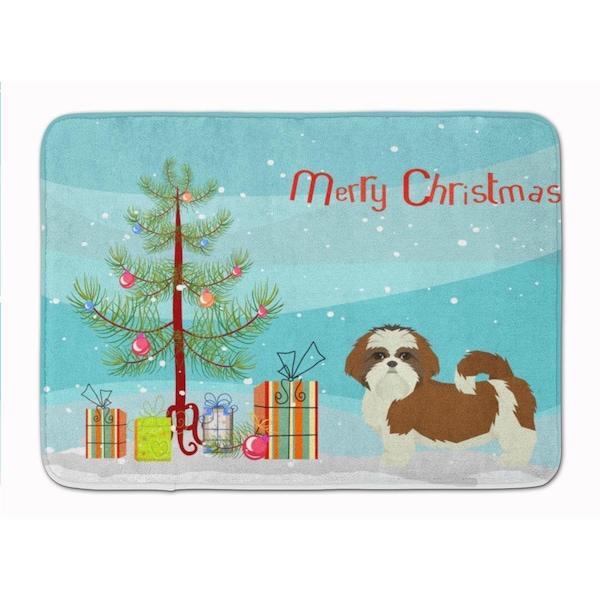 Carolines Treasures Shih Tzu Christmas Tree Machine Washable Memory Foam Mat CK3563RUG - main